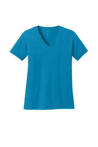 Port & Company® Ladies Core 100% Cotton 5.4oz V-Neck T-shirt